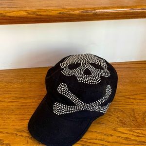 Skull and crossbones Harley Davidson inspired hat